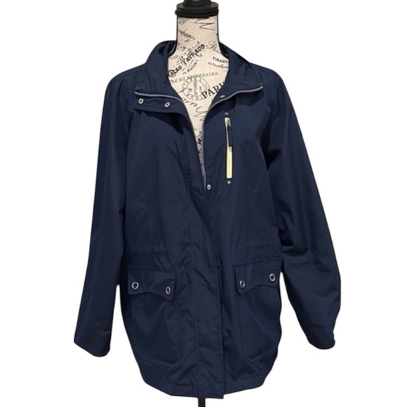 **IZOD Jacket Zip Closure Drawstring Waist Versatile Lightweight Front Pockets L - Picture 1 of 13